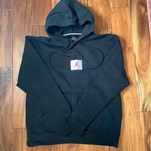 Nike Air Jordan Essentials Black Hoodie Sweatshirt Top Mens L Large EUC